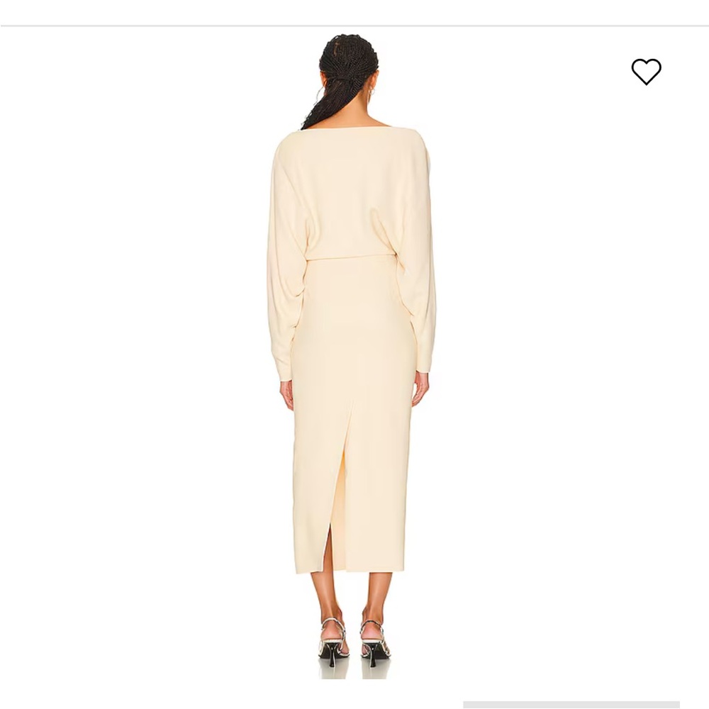 NWT Khaite June Dress in Custard Sz 8 - Picture 3 of 10
